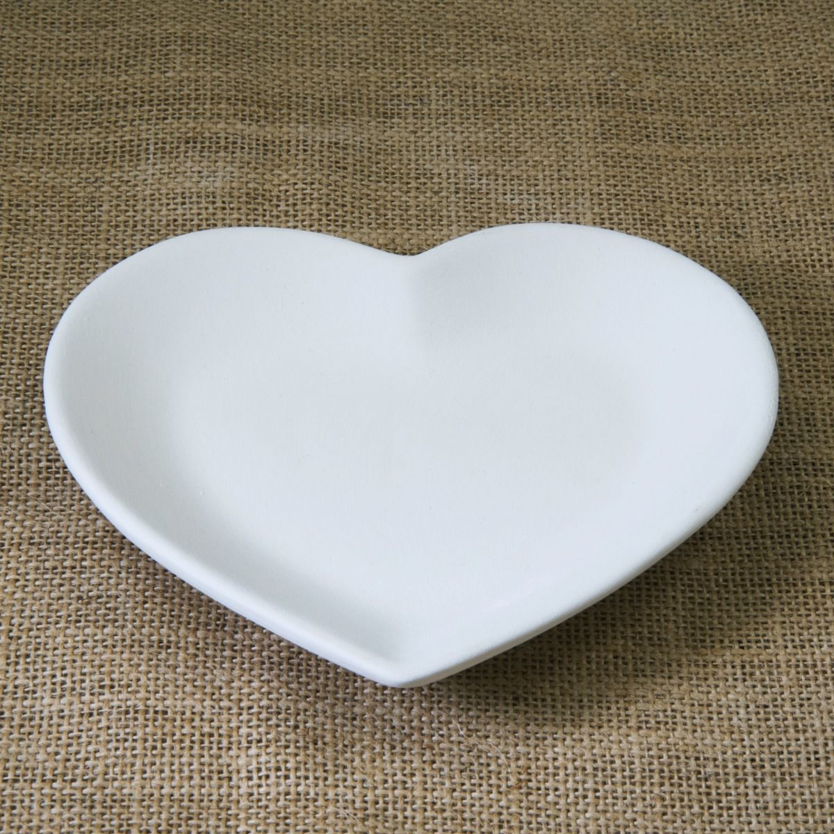 Bisque Heart Plate - Small – Hot Clay